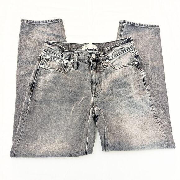 Madewell The Slouchy Boyjean Gray Wash Denim Jeans Zip Fly Size 23P - Picture 4 of 8